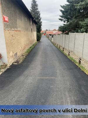 Asfaltový povrch v ulici Dolní 1